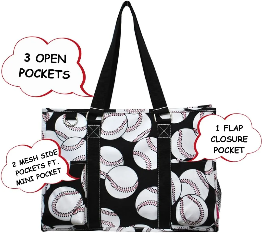 NGIL Utility Water Resistant Tote Bag, Top Zipper Closure, Perfect Gifts for Working Women, Nurses, Gym bag