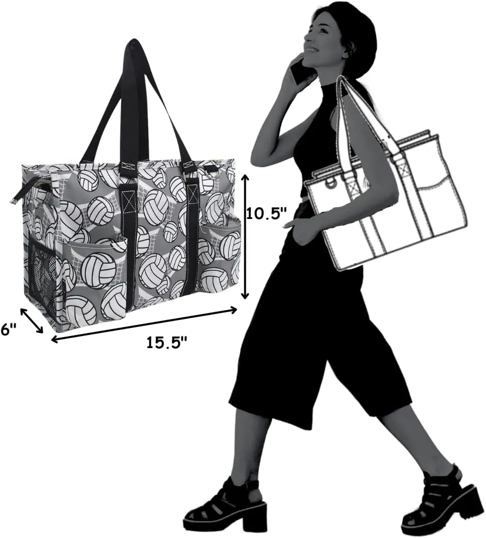 NGIL Utility Water Resistant Tote Bag, Top Zipper Closure, Perfect Gifts for Working Women, Nurses, Gym bag