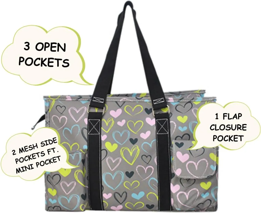 NGIL Utility Water Resistant Tote Bag, Top Zipper Closure, Perfect Gifts for Working Women, Nurses, Gym bag
