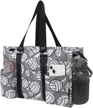 NGIL Utility Water Resistant Tote Bag, Top Zipper Closure, Perfect Gifts for Working Women, Nurses, Gym bag