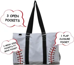 NGIL Utility Water Resistant Tote Bag, Top Zipper Closure, Perfect Gifts for Working Women, Nurses, Gym bag