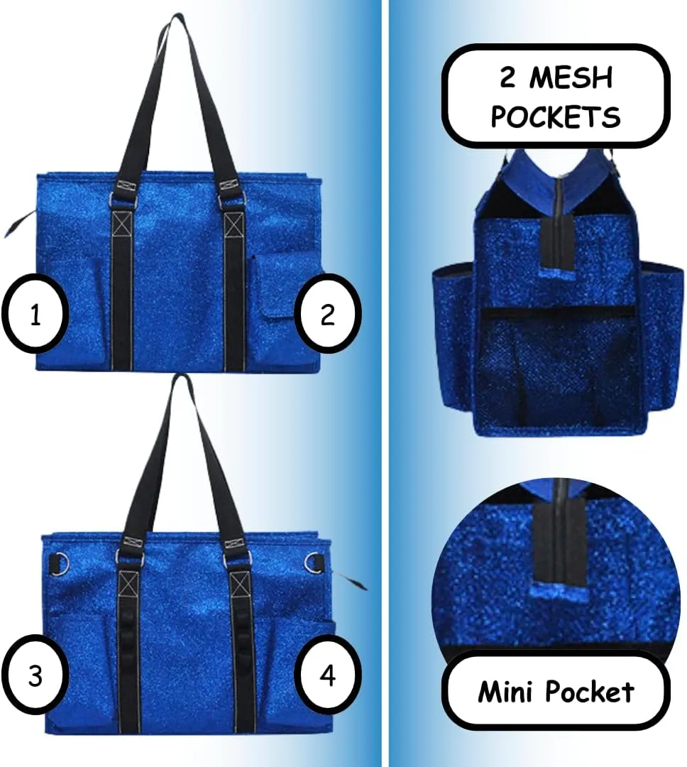 NGIL Utility Water Resistant Zippered Lined Tote Bag,Multi Pocket Organizer, Work Tote Bags for Women, Nurse Tote,Nurse Gift