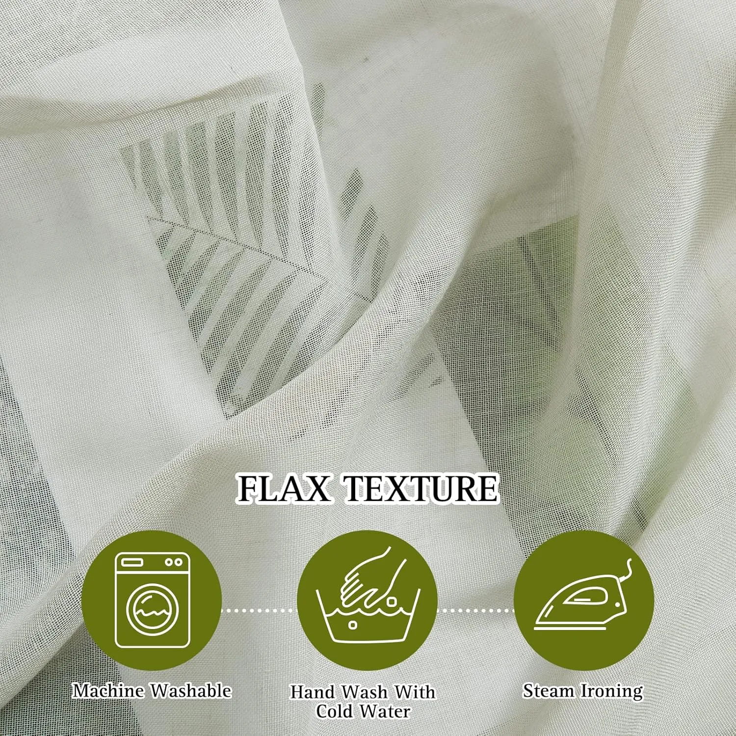 NICETOWN Linen Sheer sage green Curtains 84 inch Length for Bedroom, Grommet Semi Sheer Linen Blend Vertical Window Drapes Privacy with Light Filtering for Living Room, Sage Green, W52 x L84, Set of 2