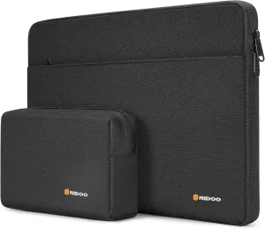 NIDOO 17.3 inch Laptop Sleeve Bag Computer Carrying Case Cover Compatible with Lenovo Legion 5 Y540 / Acer Chromebook 317 / HP Gaming Pavilion 17 470 / Dell MSI with Accessory Bag for Men Women, Black