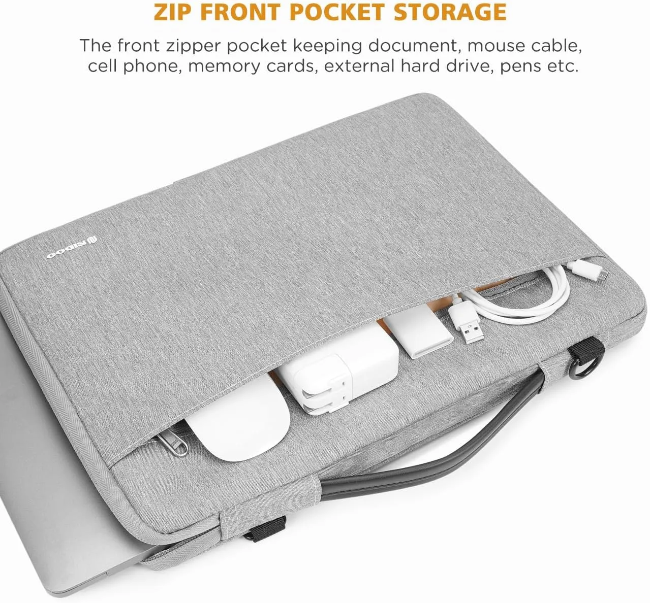 NIDOO Tablet Sleeve 10 inch Laptop Sleeve Shoulder Bag Carrying Case for 10.2" 10.9" iPad / 10.5" 11" iPad Pro M2 M4 / 10.5" 10.9" 11" iPad Air 2024/10" Surface Go 3/10.5" Galaxy Tab S6 S4 A8 S8