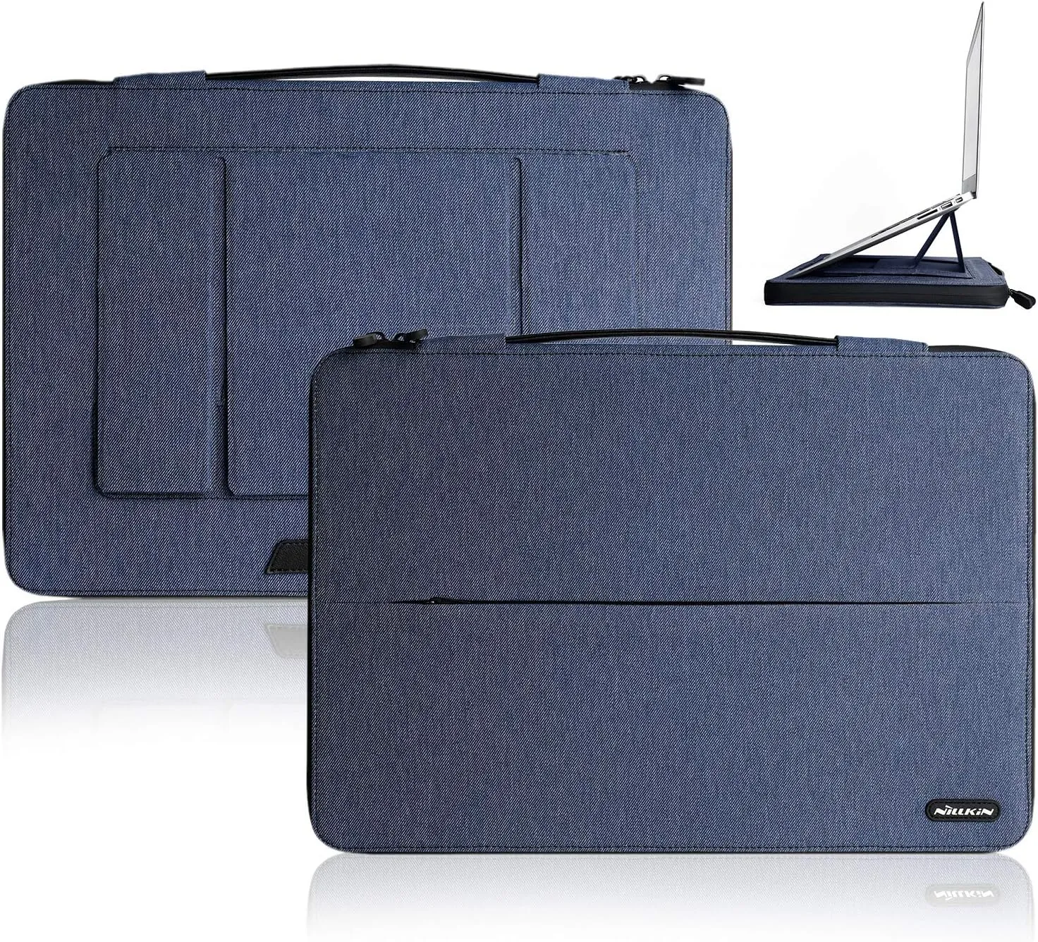 Nillkin 14 inch Laptop Case & Stand - Laptop Sleeve Bag with Handle - Compatible with 13/13.3-14 inch Laptops - Blue