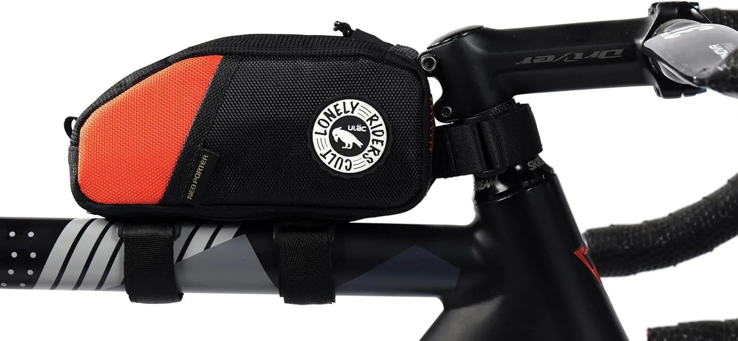 NOMADPAK: TREKKING 0.9L Top Tube Bag (Black-Orange)
