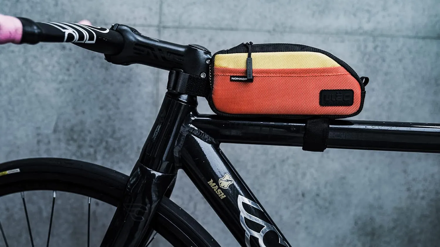 NOMADPAK: TREKKING 0.9L Top Tube Bag (Black-Orange)