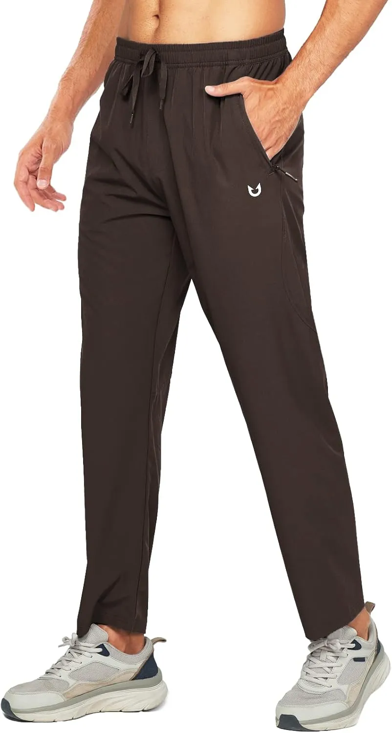 NORTHYARD Men's Athletic Pants Running Workout Joggers Lightweight Gym Jogging Track Casual Sweatpants with Zipper Pockets