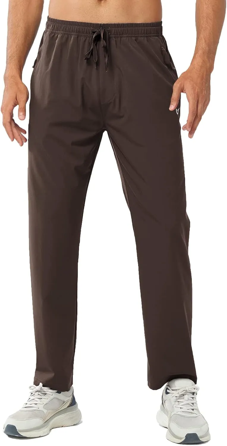 NORTHYARD Men's Athletic Pants Running Workout Joggers Lightweight Gym Jogging Track Casual Sweatpants with Zipper Pockets