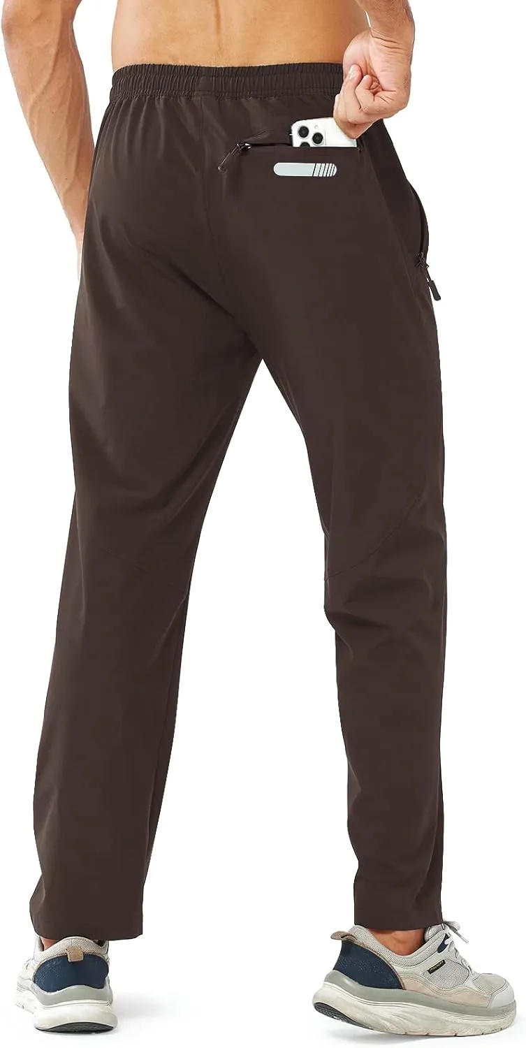 NORTHYARD Men's Athletic Pants Running Workout Joggers Lightweight Gym Jogging Track Casual Sweatpants with Zipper Pockets