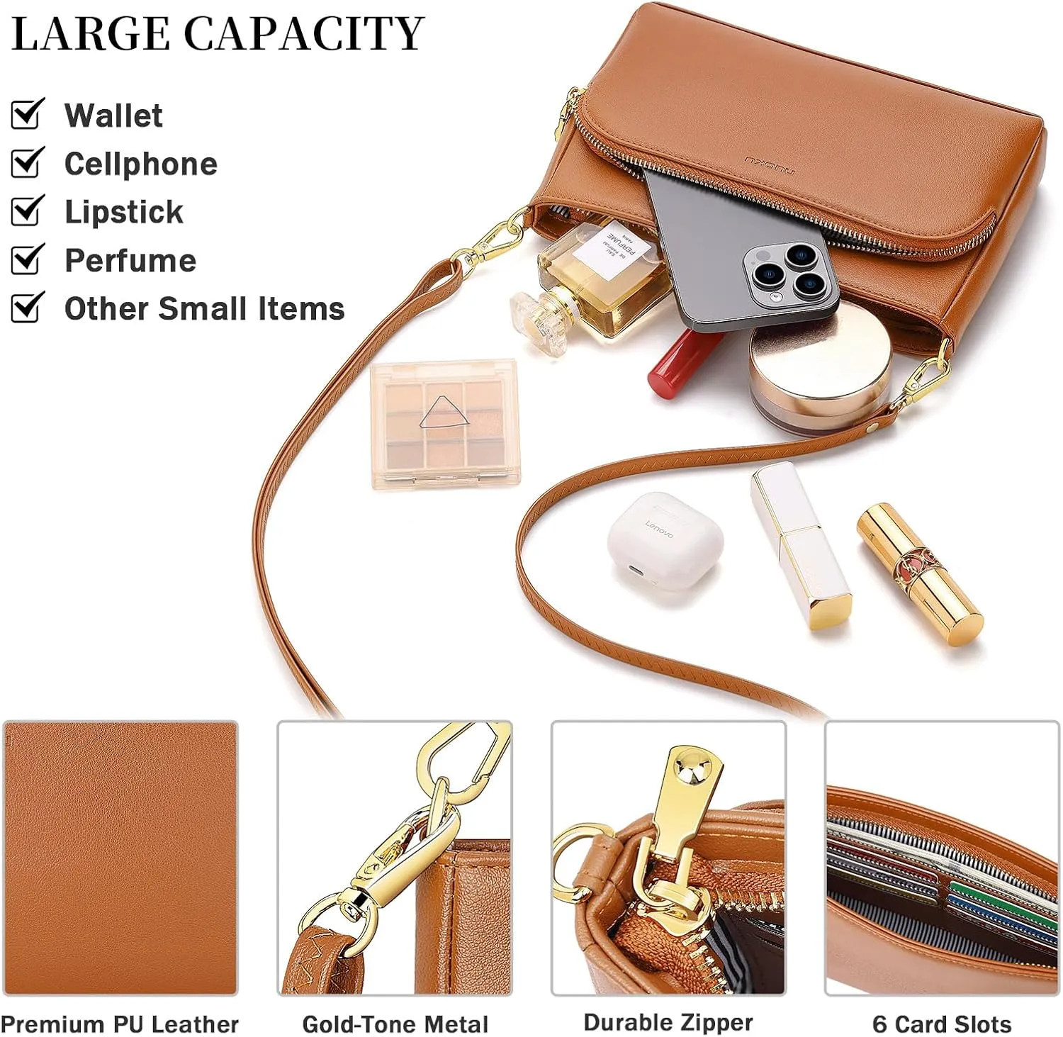 nuoku Small Cell Phone Purse Wallet Crossbody with Phone Pocket, Crossbody Bags for Women Cellphone Purse with Card Slots
