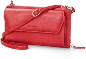 nuoku Womens RFID Wallet Purse Wristlet Crossbody Clutch with Zip Around 2 Strap