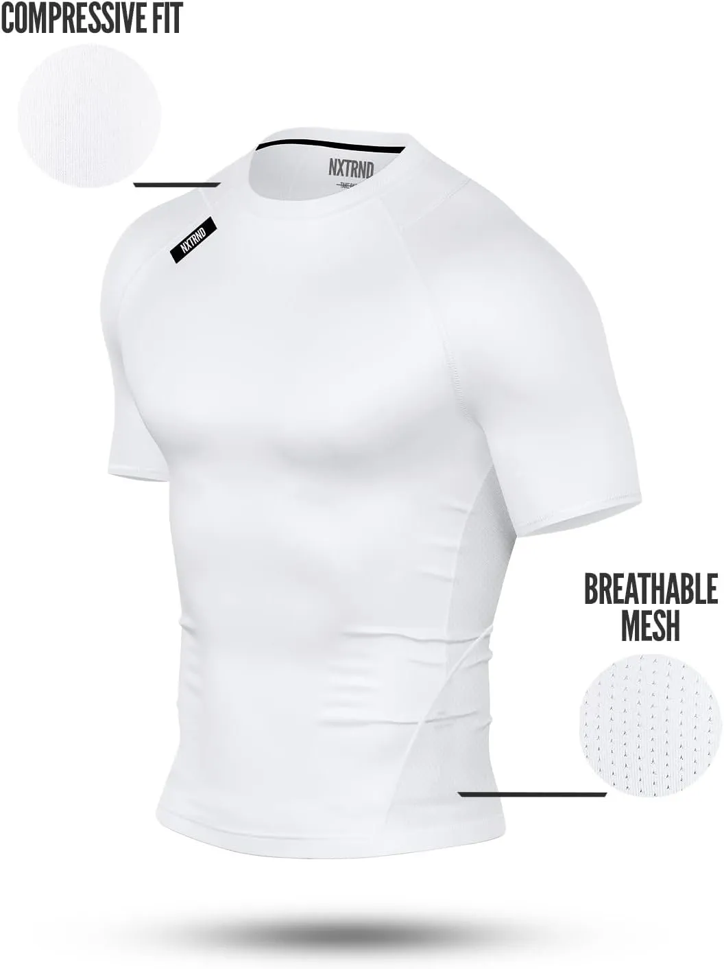 Nxtrnd Men's Compression T-Shirt, Short Sleeve Compression Shirt