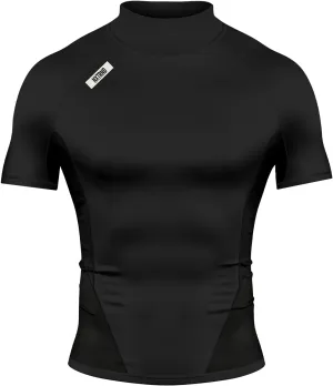 Nxtrnd Men's Turtleneck Compression T-Shirt, Short Sleeve Mock Neck