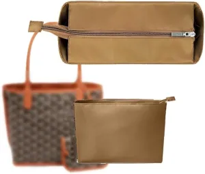 Nylon Bag in Bag for Goyard Anjou Mini Organizer Inner Waterproof (Sand2)