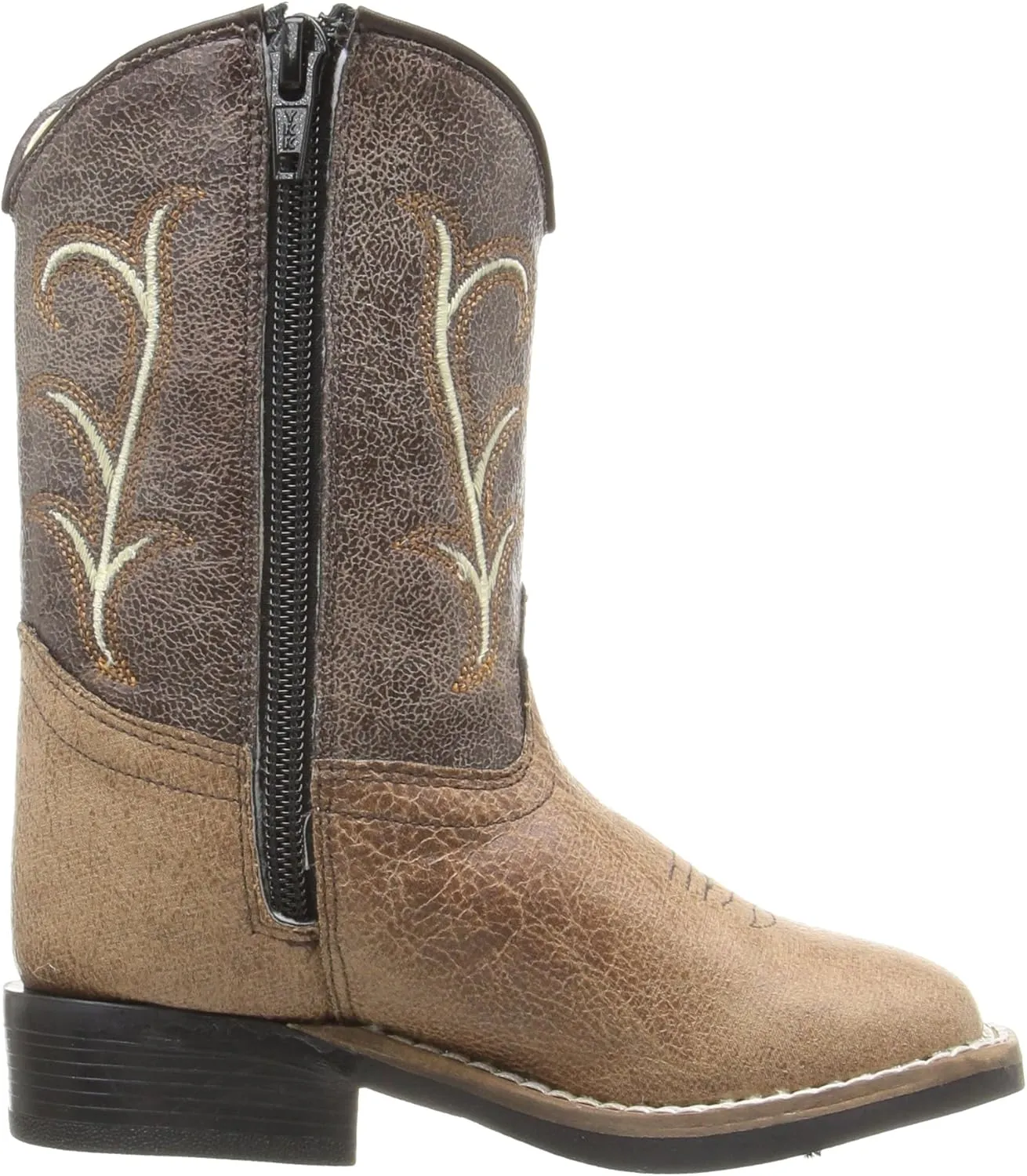 Old West Kids Boots Unisex-Child Square Toe Vintage (Toddler) Western Boot