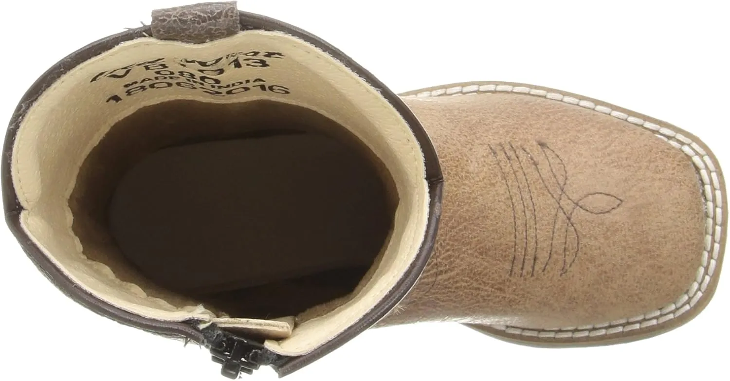 Old West Kids Boots Unisex-Child Square Toe Vintage (Toddler) Western Boot
