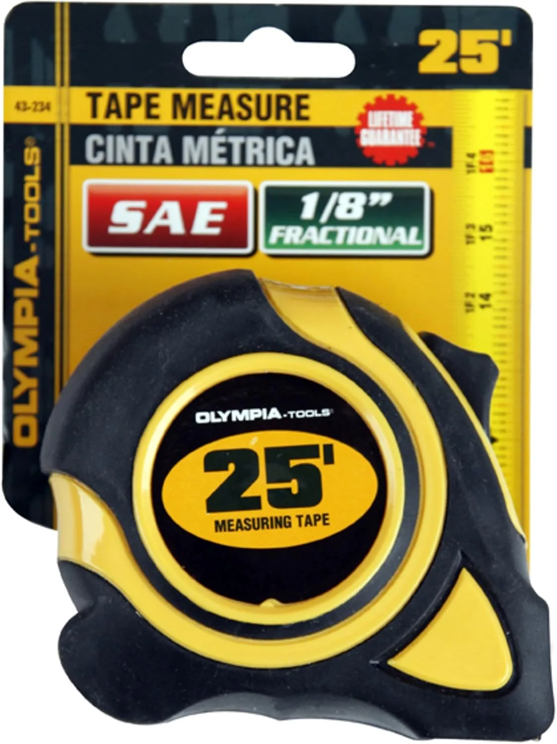 Olympia Tools Tape Measure SAE, 43-234, 25-feet x 1-inch