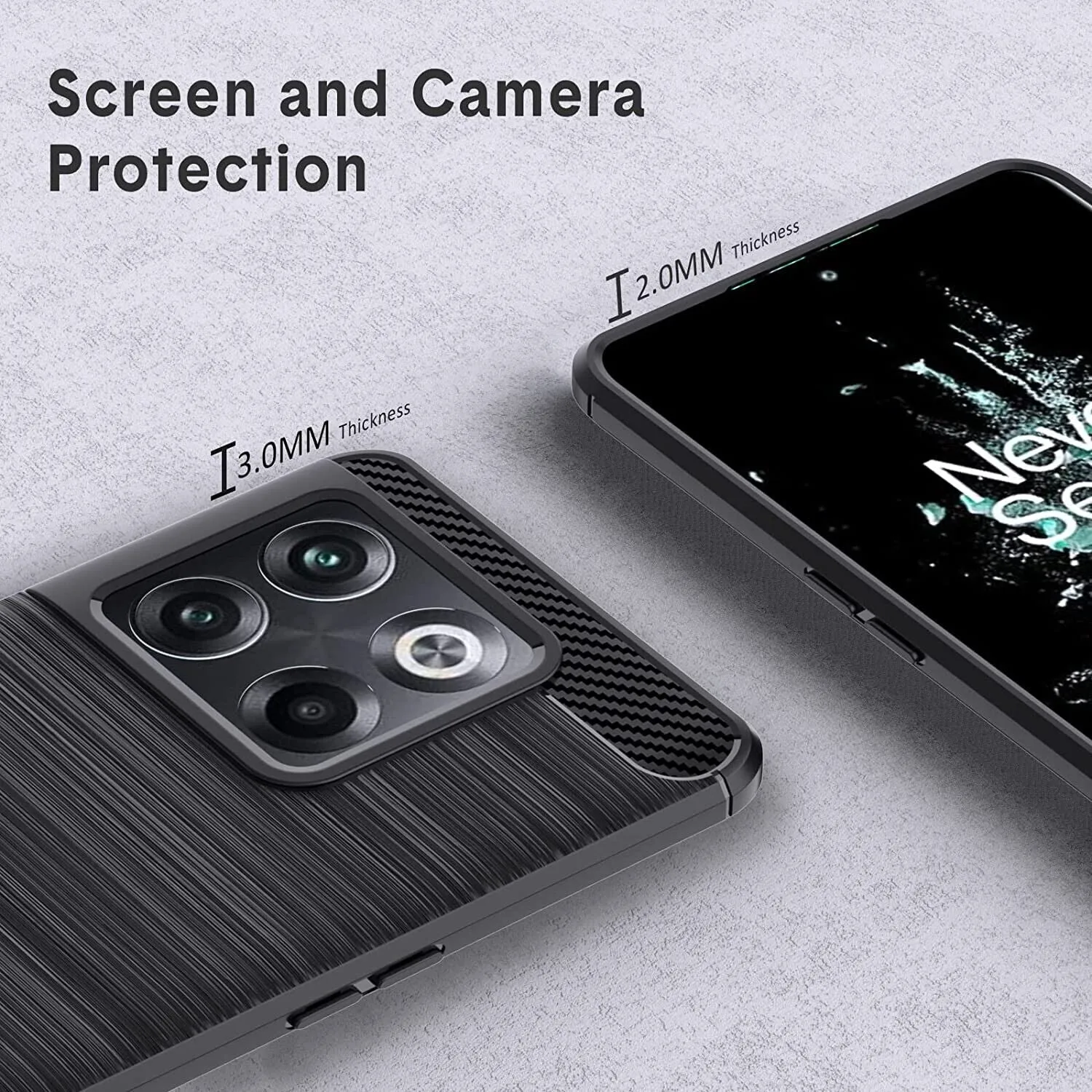 OnePlus 10T Case Carbon Fibre Gel Cover Ultra Slim Shockproof