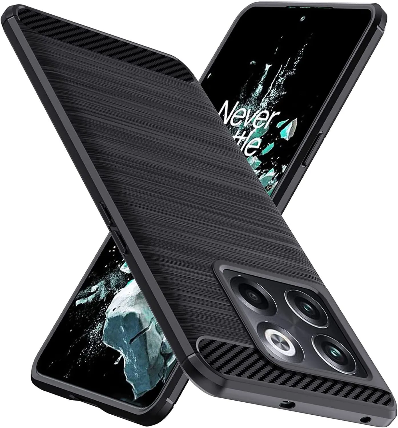 OnePlus 10T Case Carbon Fibre Gel Cover Ultra Slim Shockproof