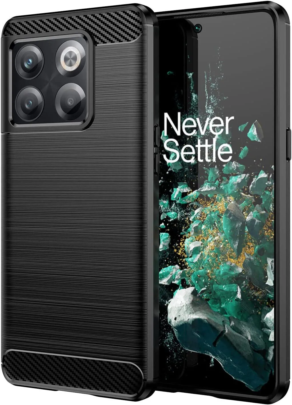 OnePlus 10T Case Carbon Fibre Gel Cover Ultra Slim Shockproof