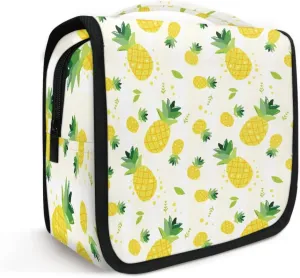 OSAM SPACE Hanging Toiletry Bag for Women, Pineapple Cosmetic Bag Makeup Case Organizer Travel Essentials for Women Men