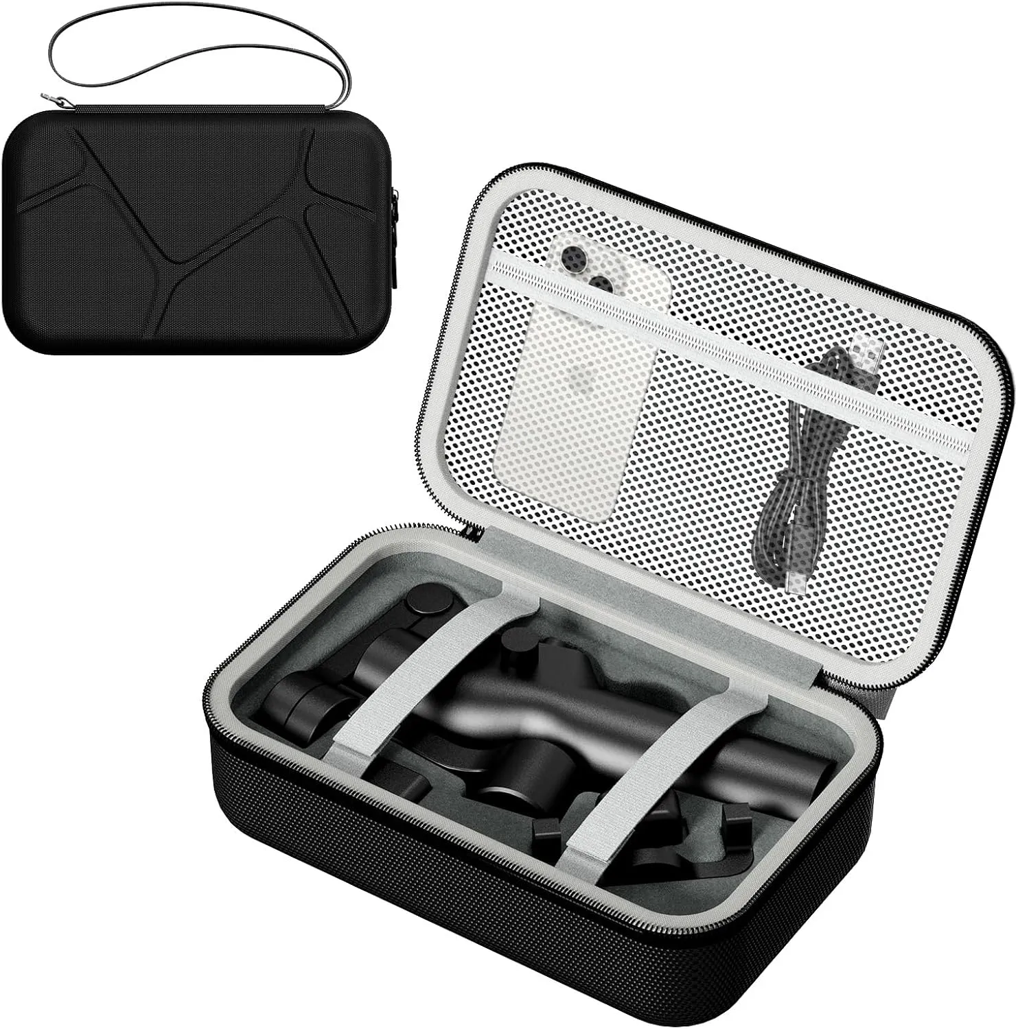 Osmo Mobile 7P Carry Case – Portable Hard Shell Travel Storage Bag for DJI Osmo Mobile 7/7P Gimbal Stabilizer & Accessories (Black)