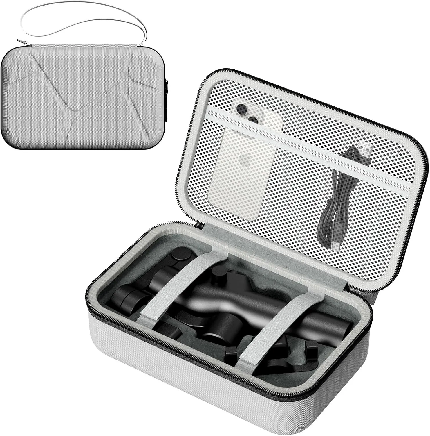 Osmo Mobile 7P Carry Case – Portable Hard Shell Travel Storage Bag for DJI Osmo Mobile 7/7P Gimbal Stabilizer & Accessories (Grey)