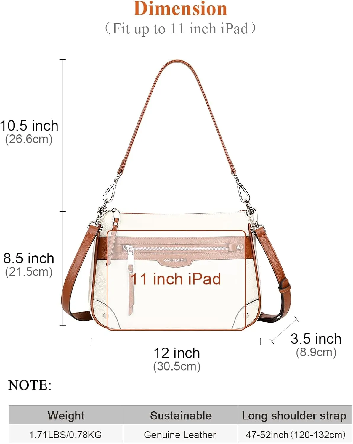 Over Earth Leather Crossbody Bags for Women Small Hobo Purses Ladies Shoulder Bag