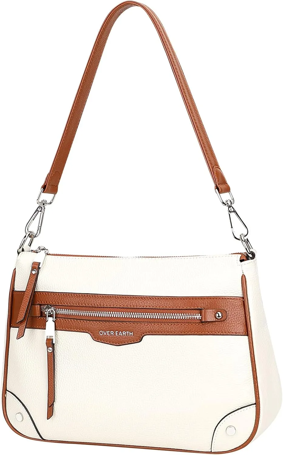 Over Earth Leather Crossbody Bags for Women Small Hobo Purses Ladies Shoulder Bag