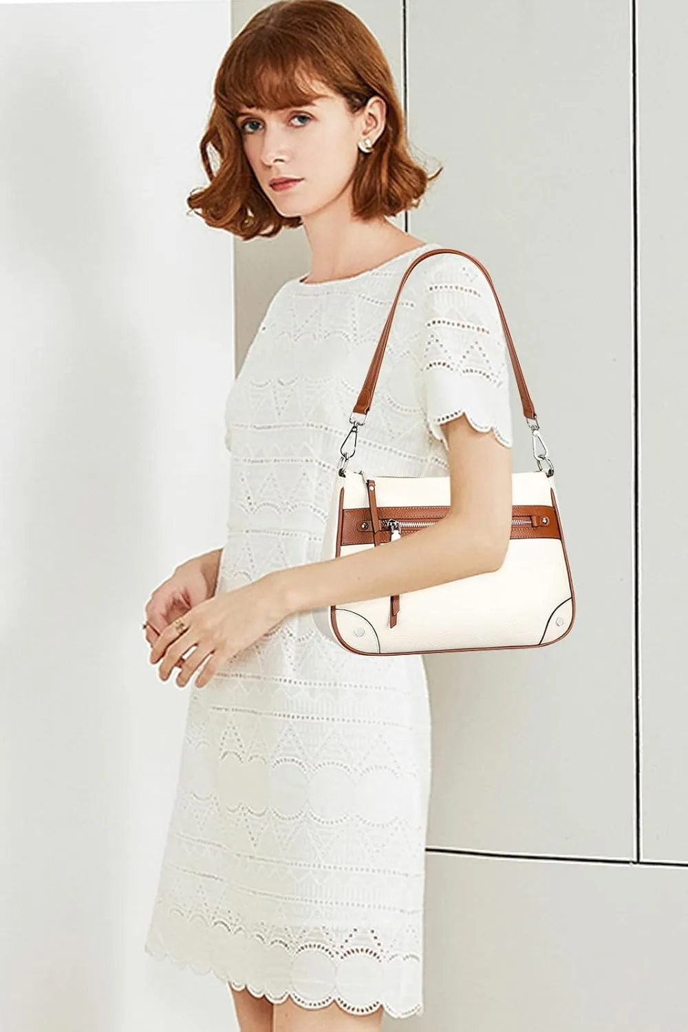 Over Earth Leather Crossbody Bags for Women Small Hobo Purses Ladies Shoulder Bag