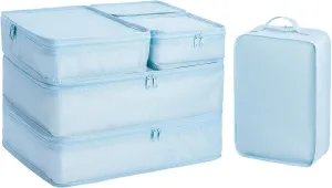 Packing cubes for Travel CALACH Luggage Organizer Bags 6 Set Packing Cubes for Suitcases Travel Essentials for Carry on Mesh Suitcase Organizer with Shoe Bag (blue)