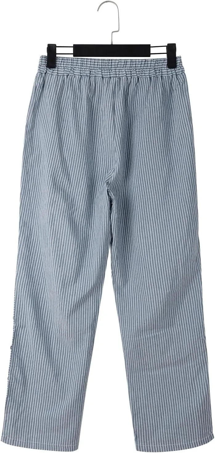 PantalóN De Lino para Mujer Elastic Waistband High Waistband Pocket Pants Linen Pants for Women Pantalon Lino Mujer