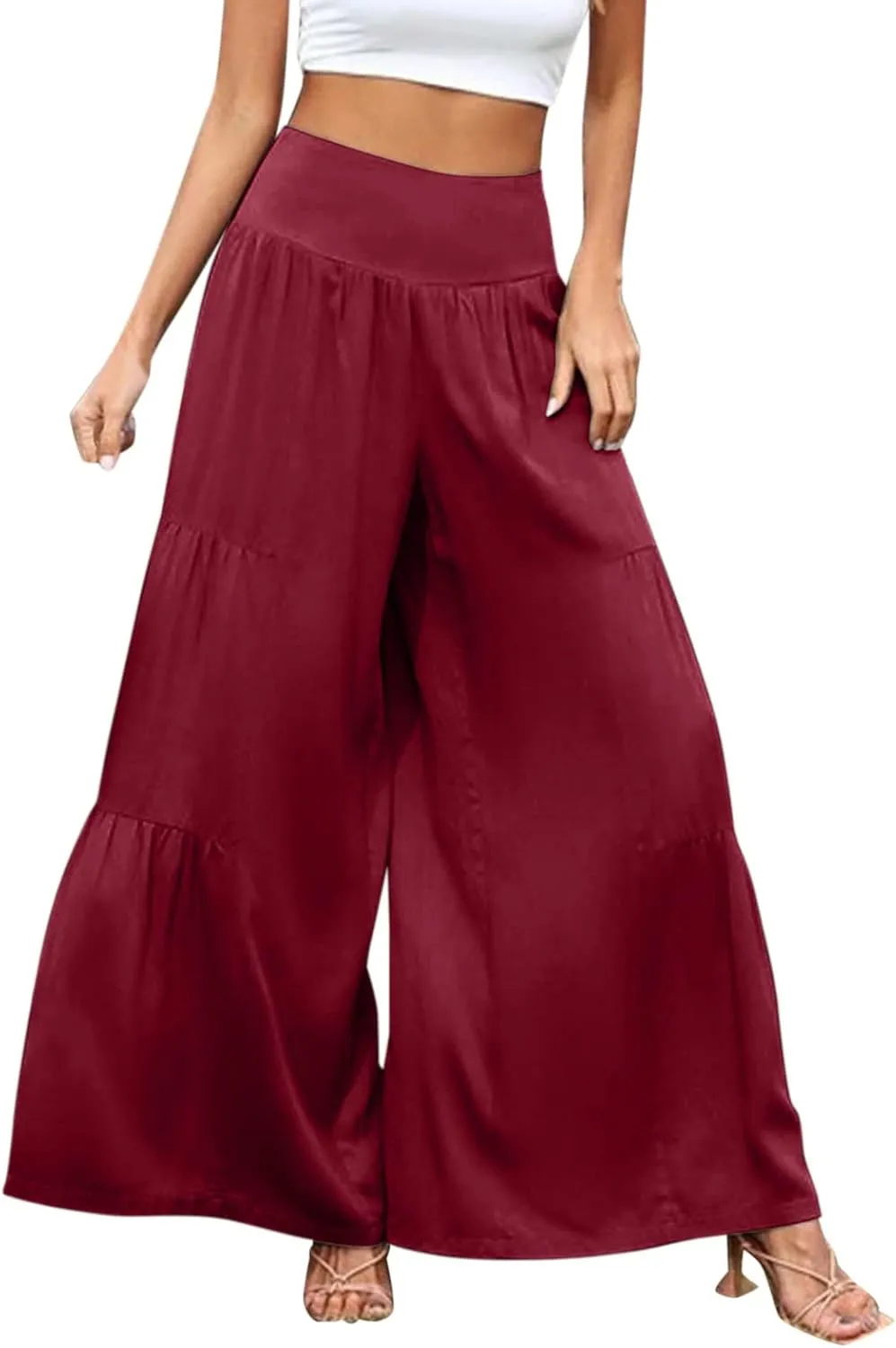 Pants for Women Resort Wear for Women 2025 Wide Leg Pants Ladies Trousers Linen Clothing