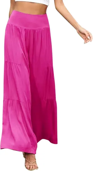 Pants for Women Resort Wear for Women 2025 Wide Leg Pants Ladies Trousers Linen Clothing