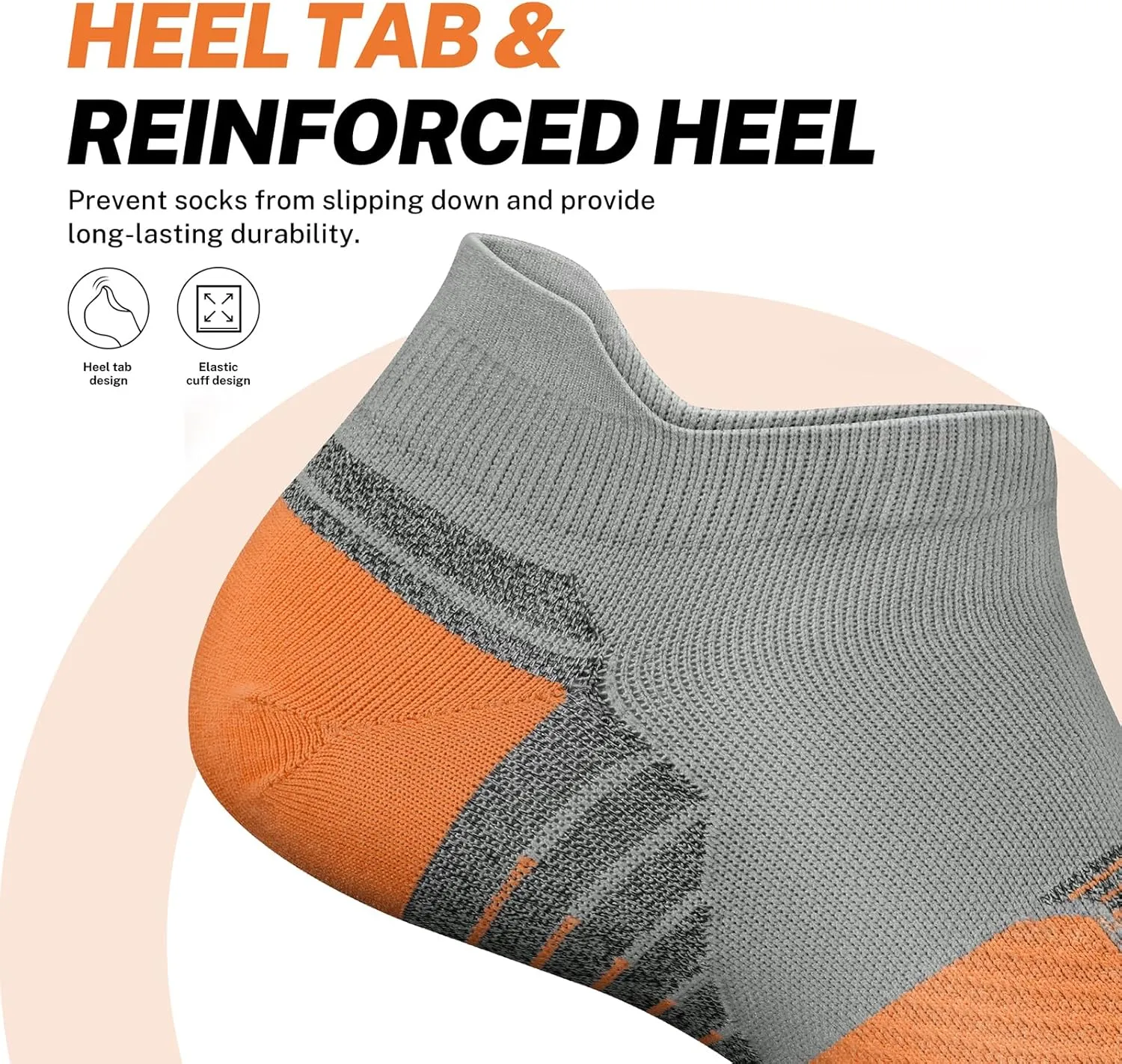 PAPLUS Compression Running Socks Women (6 Pairs), Ankle Athletic Socks Low Cut with Arch Support