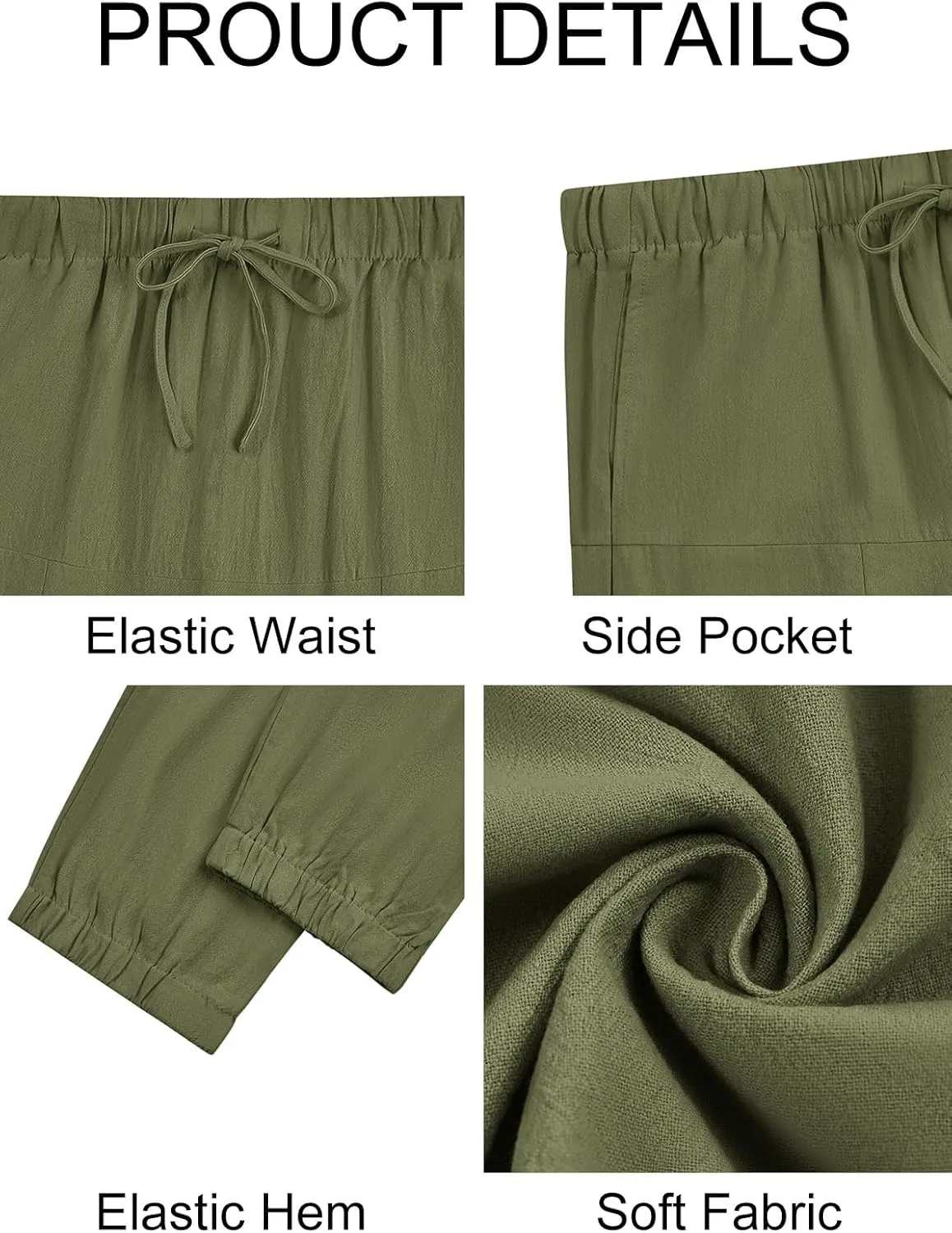 PASLTER Mens Harem Pants Baggy Casual Cotton Linen Boho Yoga Drop Crotch Hippie Trousers