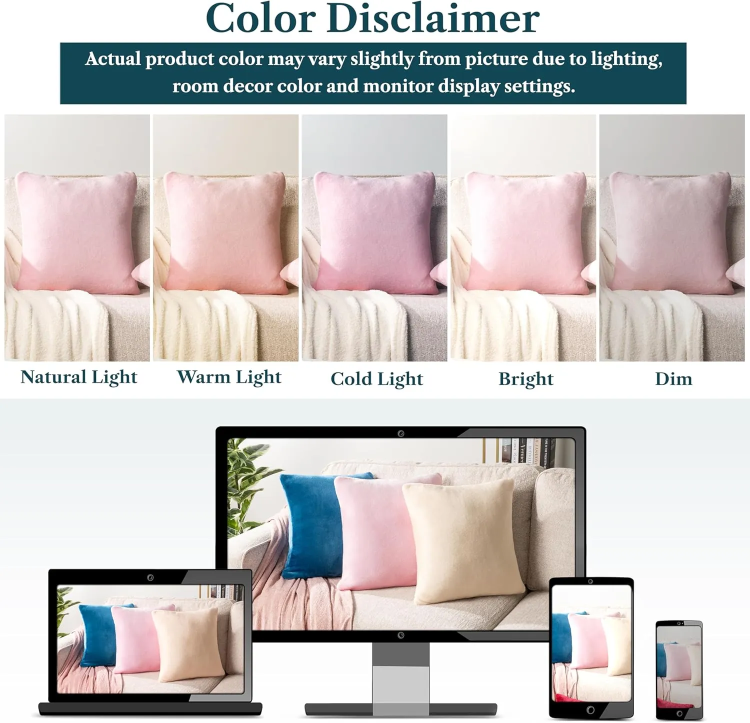PAVILIA Light Pink Throw Pillow Covers 20x20 Set of 2, Decorative Pillow Cases for Bed Sofa Couch, Boho Aesthetic Accent Decor Cushion Bedroom Living Room, Velvet Square Euro Sham Covers, Blush Pink