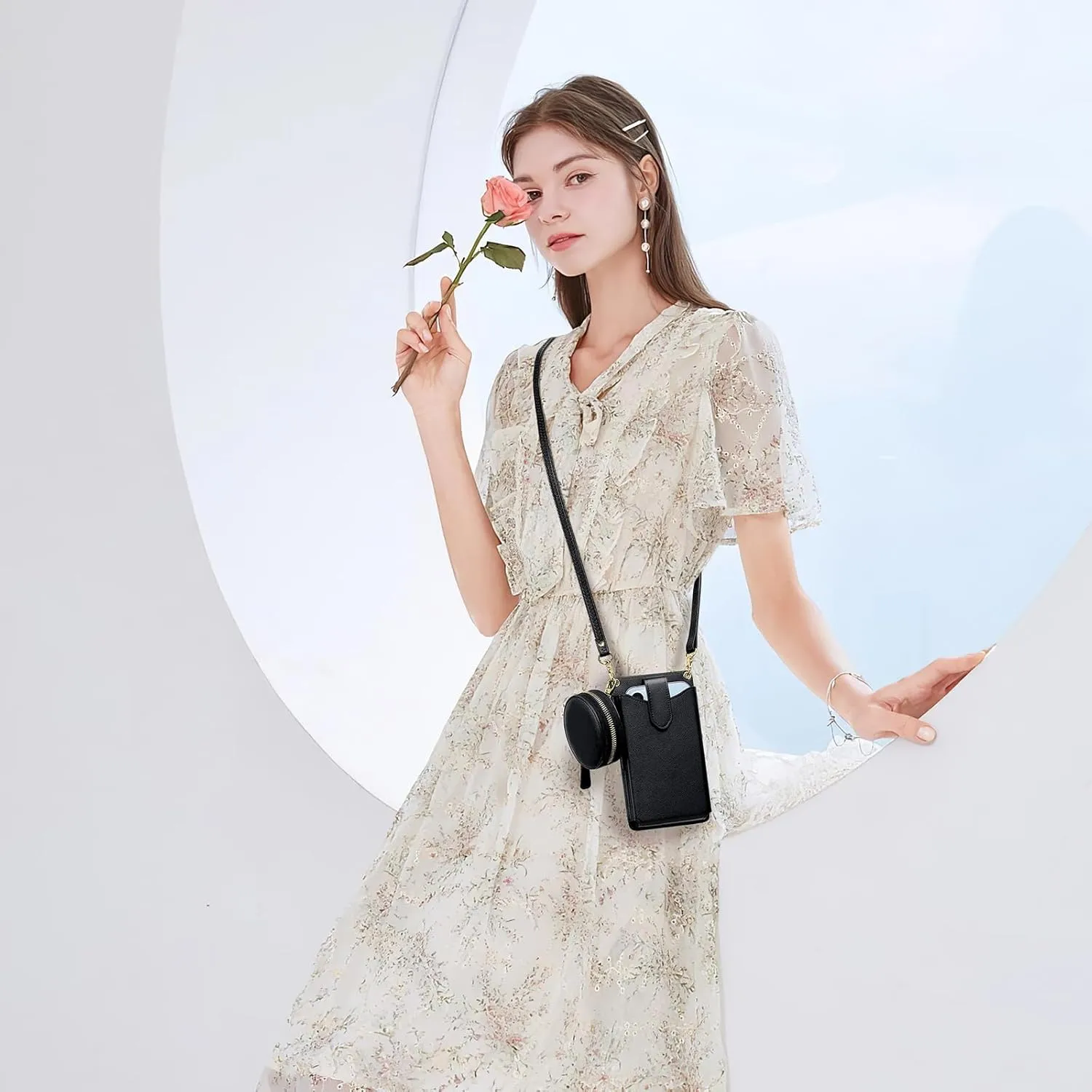 Peacocktion Small Crossbody Cell Phone Purse for Women, Lightweight Mini Small Crossbody Bags for Women with Card Slots