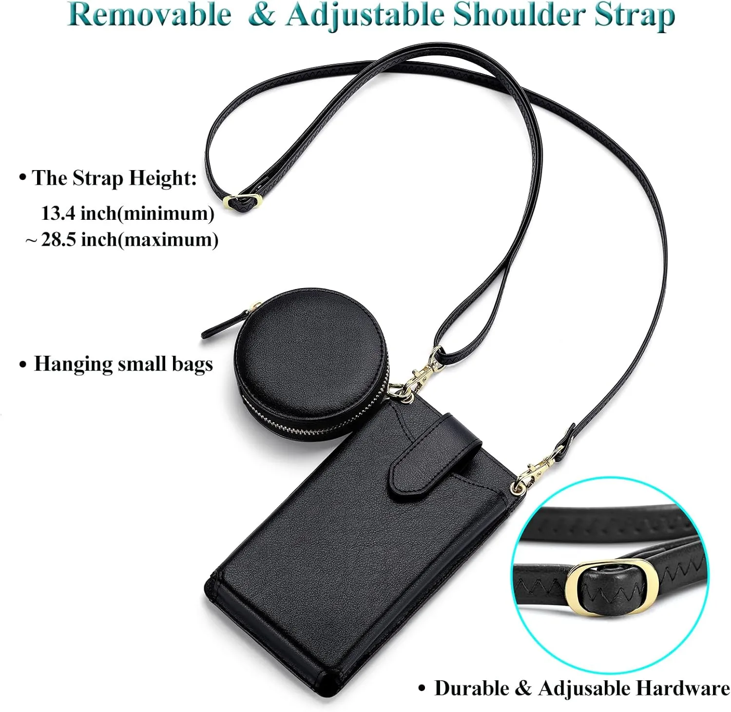 Peacocktion Small Crossbody Cell Phone Purse for Women, Lightweight Mini Small Crossbody Bags for Women with Card Slots