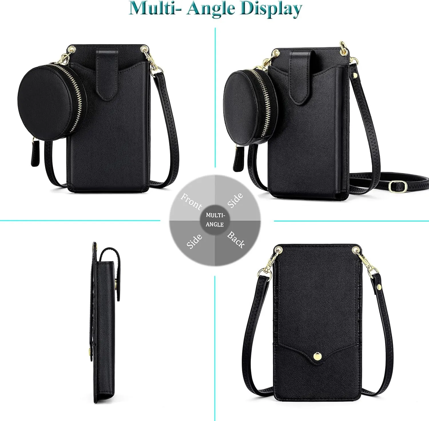 Peacocktion Small Crossbody Cell Phone Purse for Women, Lightweight Mini Small Crossbody Bags for Women with Card Slots
