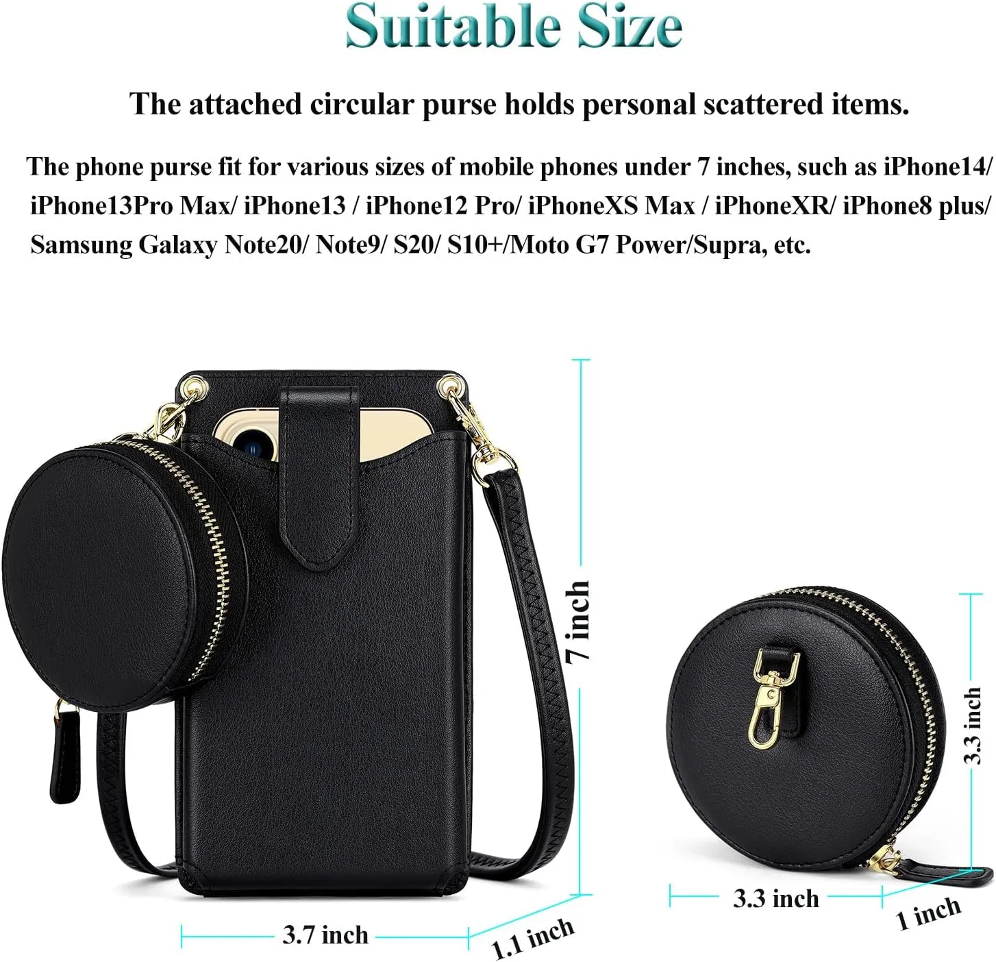 Peacocktion Small Crossbody Cell Phone Purse for Women, Lightweight Mini Small Crossbody Bags for Women with Card Slots