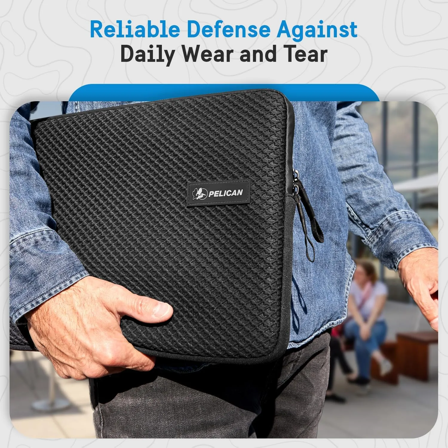 Pelican Traveler Laptop Case/Sleeve 14 Inch [Padded Exterior] [Compact Design] Weather Resistant and Heavy Duty Laptop Bag for All Laptops from 12 inches up to 14 inches - MacBook Pro/Air - Black