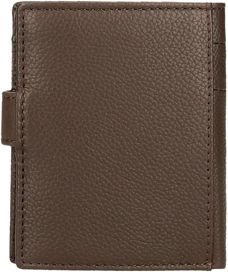 Pepe Jeans Checkbox Vertical Wallet with Click Closure, One Size, Brown, One Size, Vertical wallet with click closure