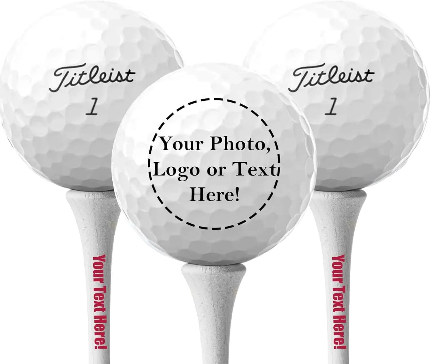 Personalized Custom Pro V1 Golf Balls – for Titleist Fans! 3-Pack Certified Refinished with 20 Golf Tees – Add Your Name or Message – Custom Golf Gift Set for Men, Women, Tournaments