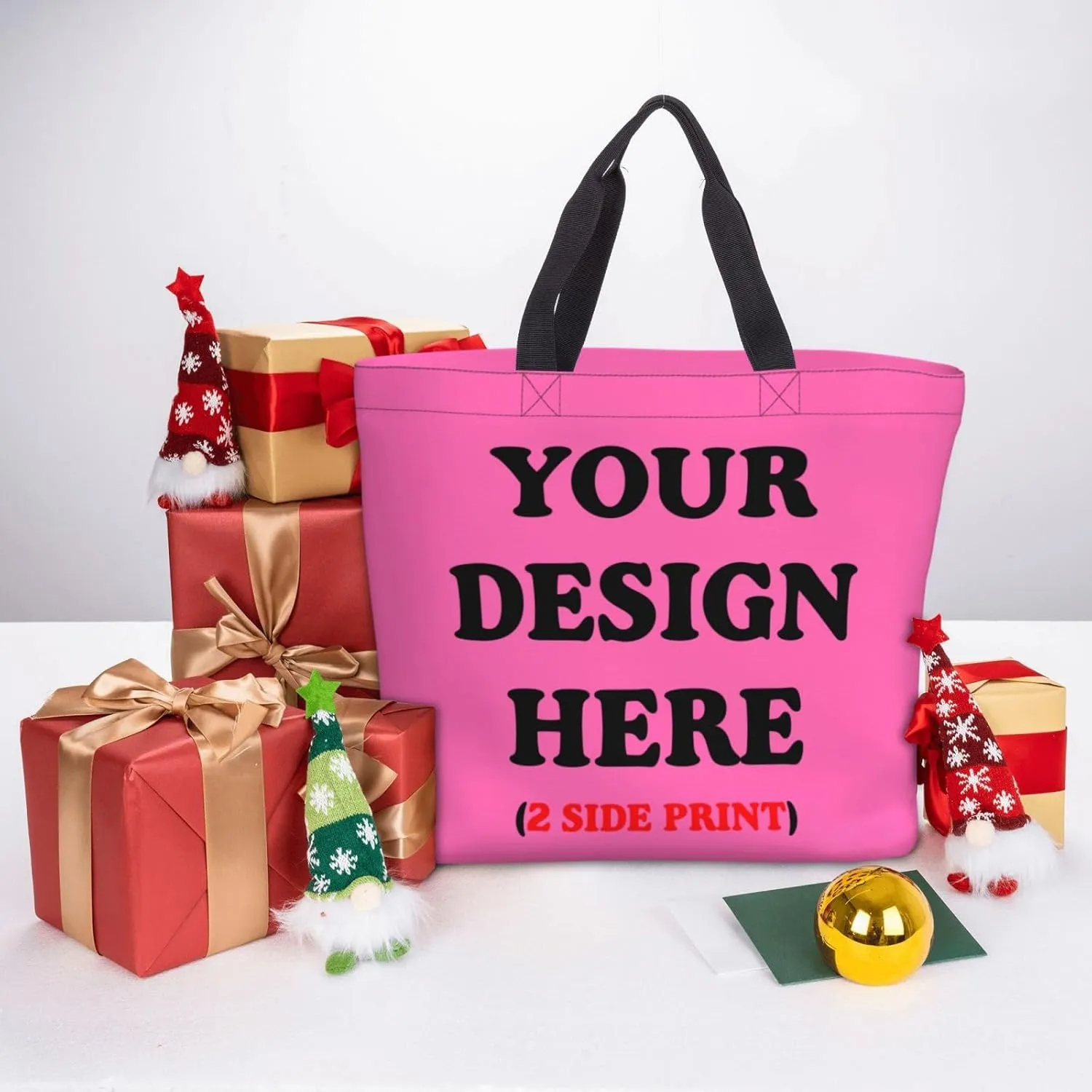 Personalized Custom Tote Bag For Travel & Business - Add Your Design - Reusable Shoulder Bag For Women