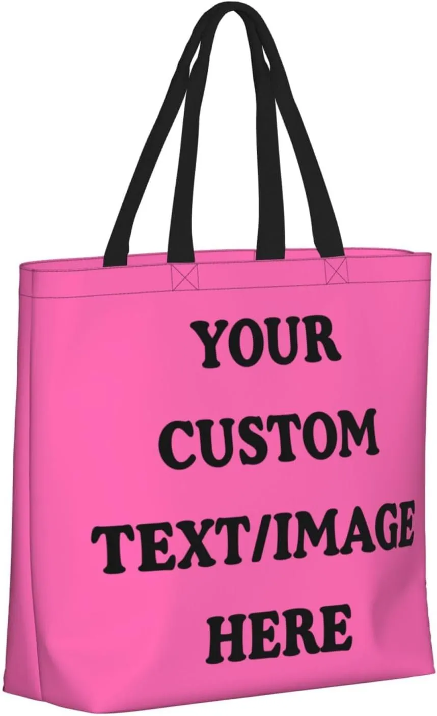 Personalized Custom Tote Bag For Travel & Business - Add Your Design - Reusable Shoulder Bag For Women