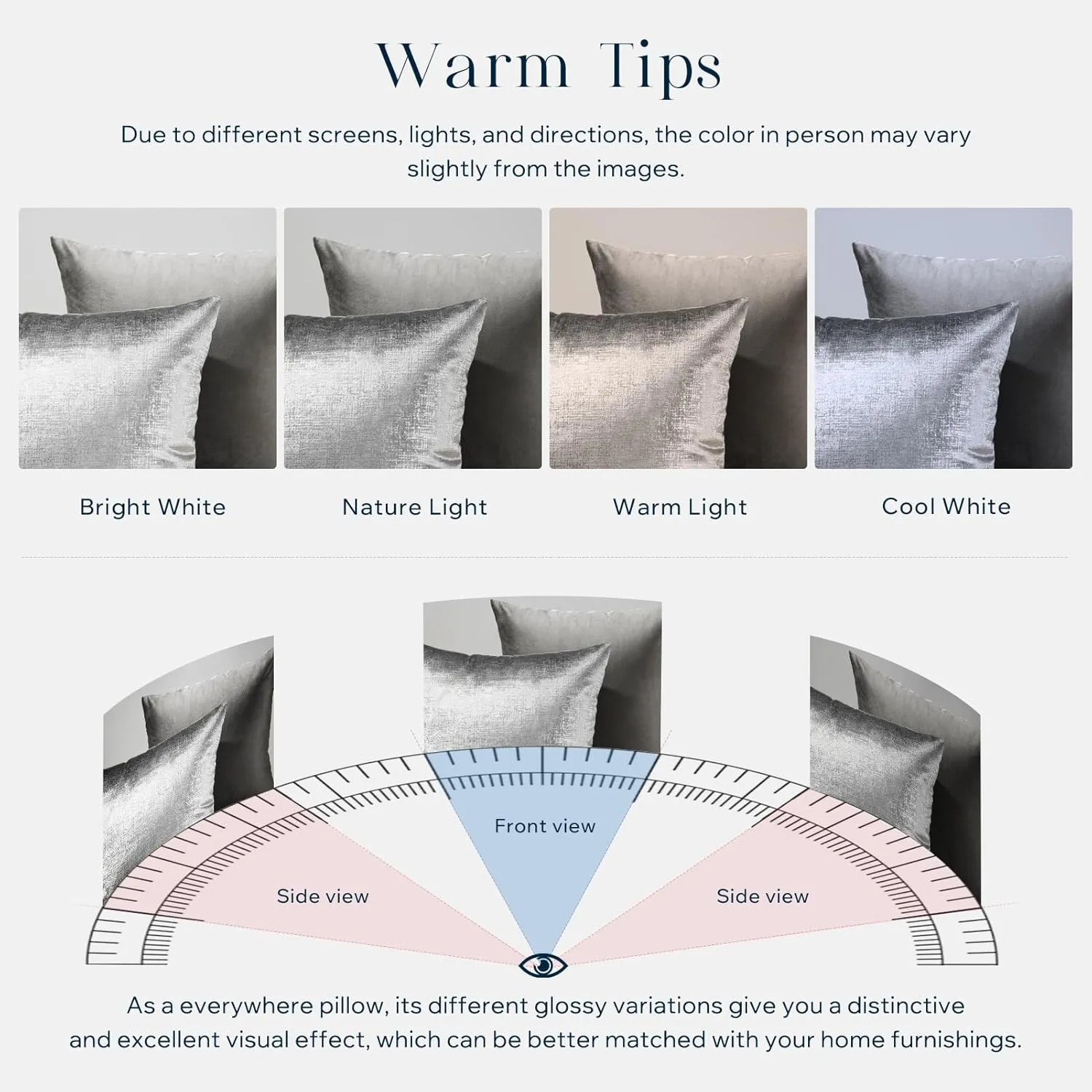 Phantoscope Pack of 2 Sparkling Velvet Decorative Solid Throw Decorative Pillow Cover Soft Silver Glitter Square Cushion Cover Pillowcase for Couch Bed and Chair, Gray, 18 x 18 inches, 45 x 45 cm