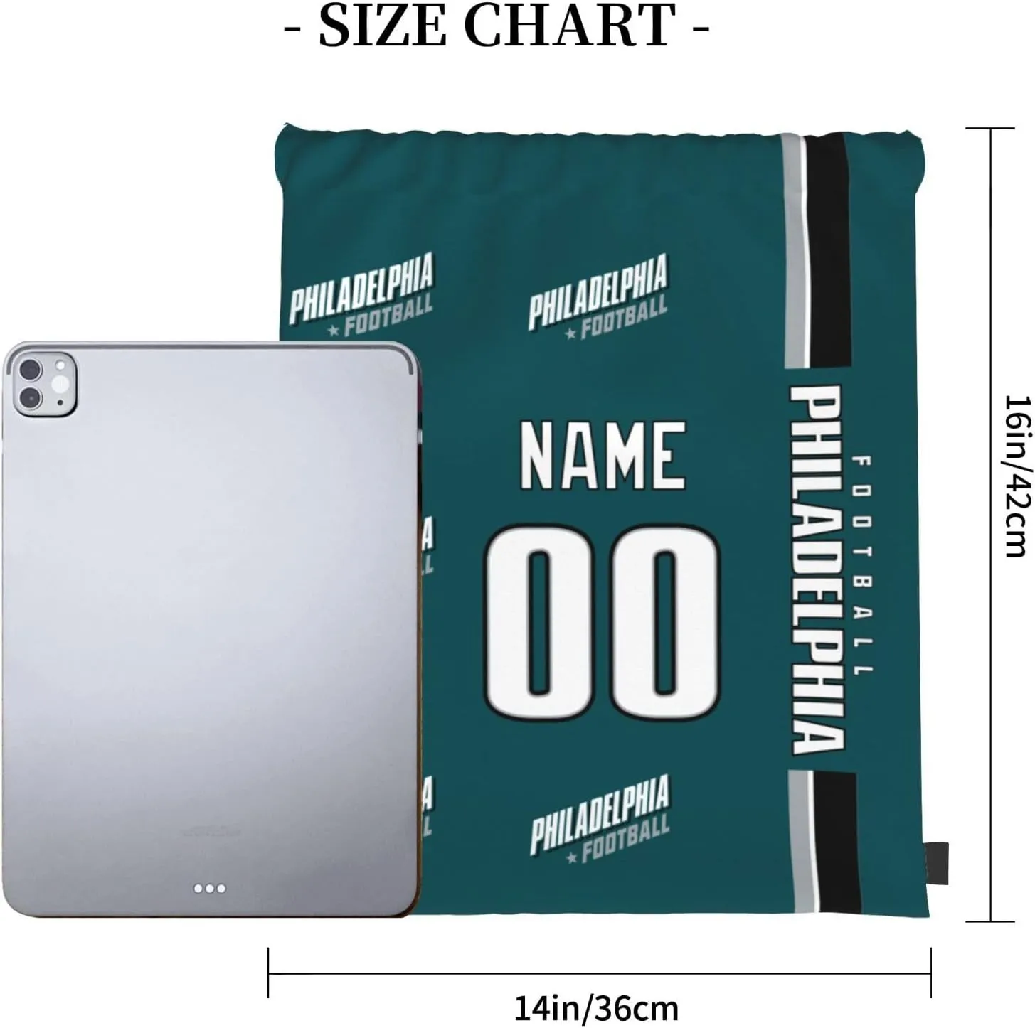 Philadelphia Drawstring Bags Custom Any Name and Number Backpack for Men Youth Boy Gifts